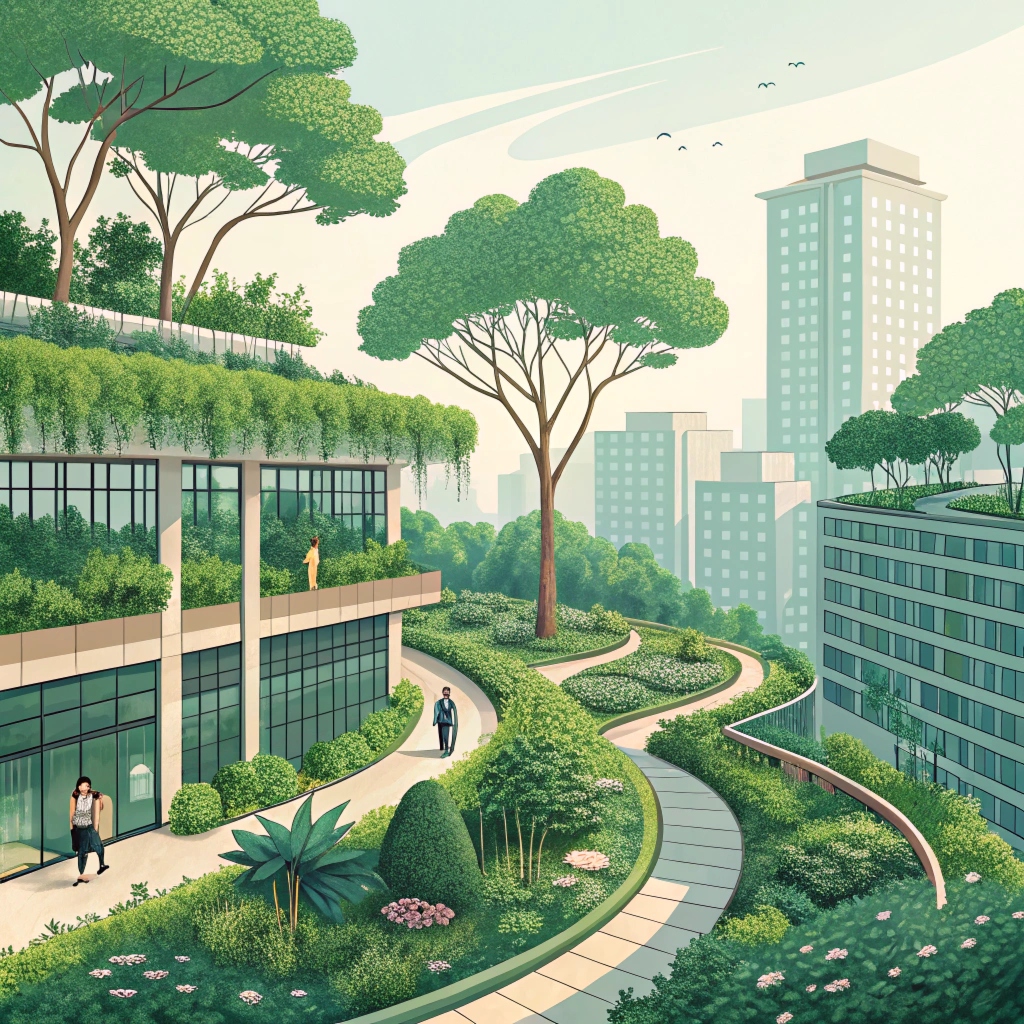 Jardín tropical diseñado