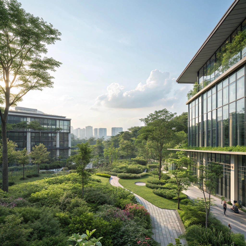 Jardín residencial contemporáneo