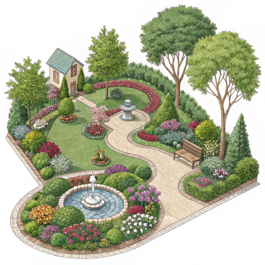 Elementos de agua en paisajismo